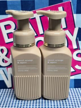 BBW Sweet Orange & Agave Gentle + Clean Foaming Hand Soap White Barn | 2 Pack